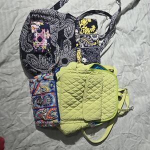 Vera Bradley lot of 5 Multicolor Quilted Handbags wallets with Mixed Patterns
